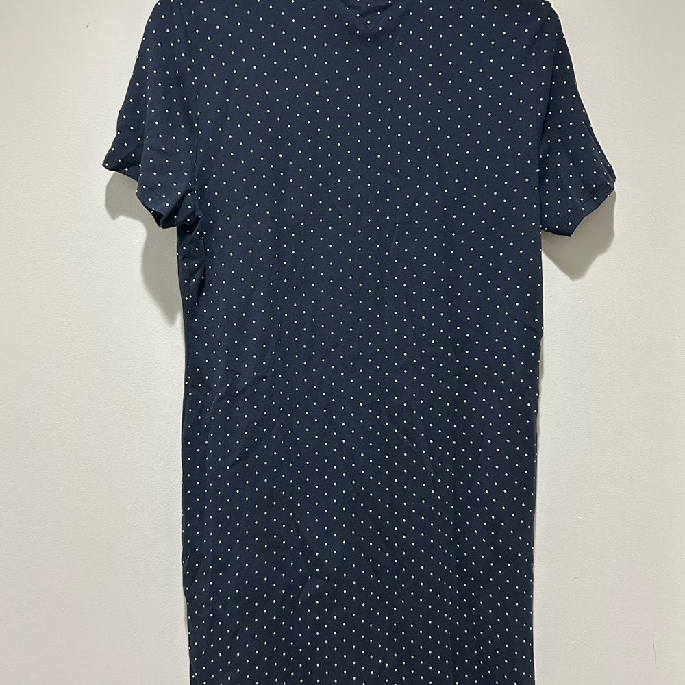 Navy Polka Dot Women’s T-Shirt Dress - Picture 3 of 5